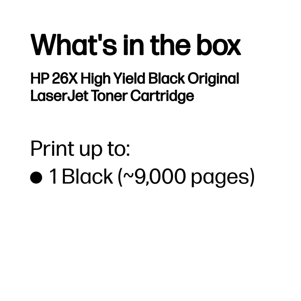 HP Toner 26X