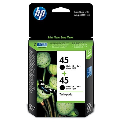 HP 45 2-pack Black Original Ink Cartridges